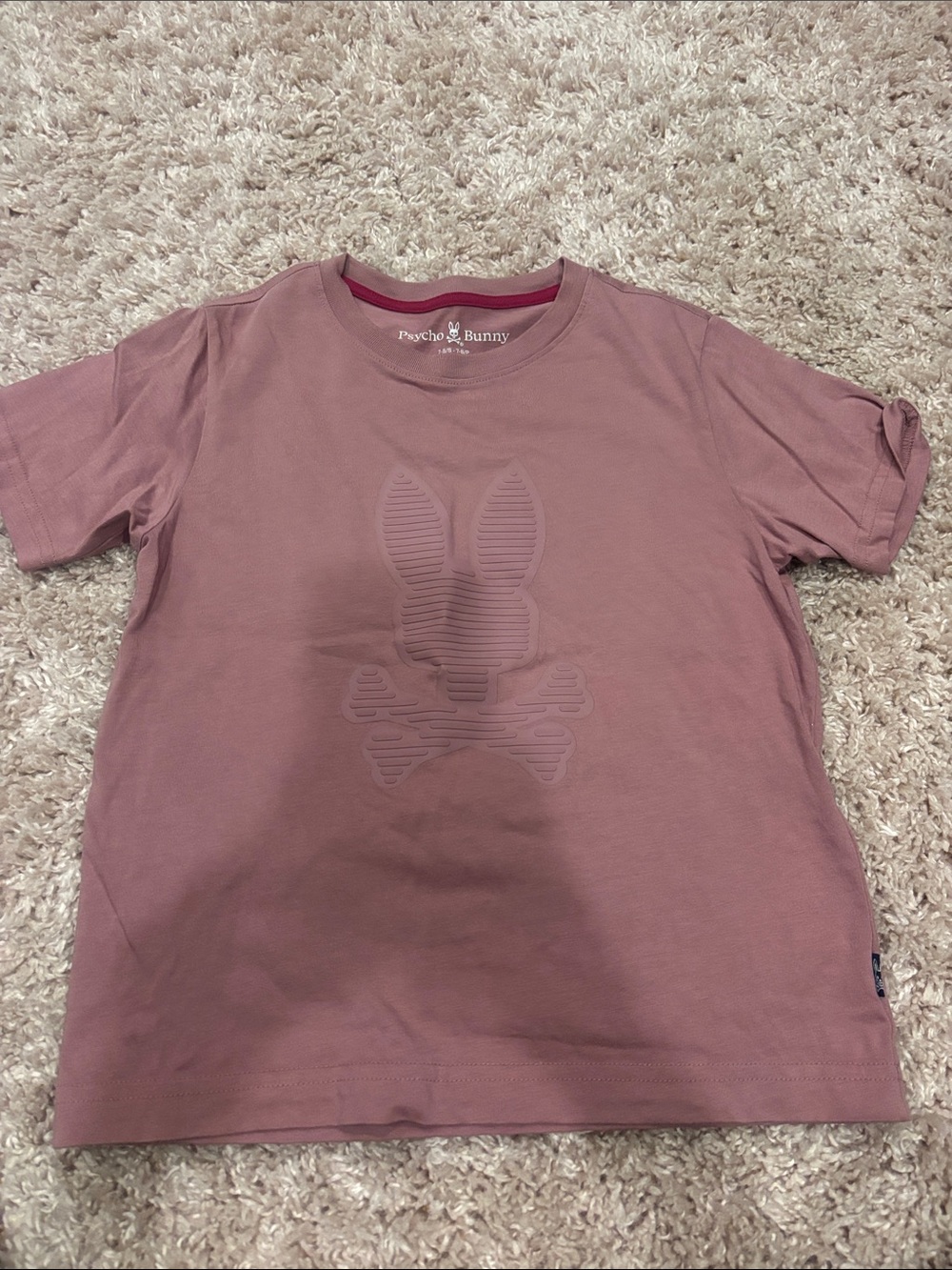 Boys Psycho Bunny Kids Short Sleeve Tee in Dusty Mauve